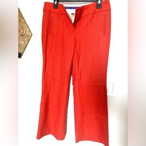 Vibrant Coral Wide-Leg Pants